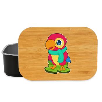 Parrot Winter Scarf - Lunch Box - black - Front