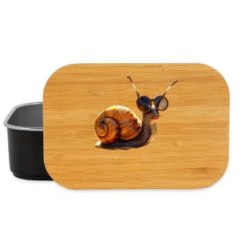 Snail Vineyard Snail Shell Snails - Lunch Box - black - Front