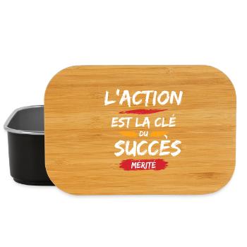 Motivational Quote for Success - Lunch Box - black - Front