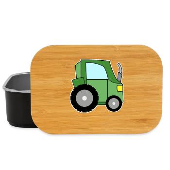 Tractor green - Lunch Box - black - Front