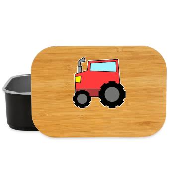 Traktor rot - Lunch Box - Schwarz - Vorne