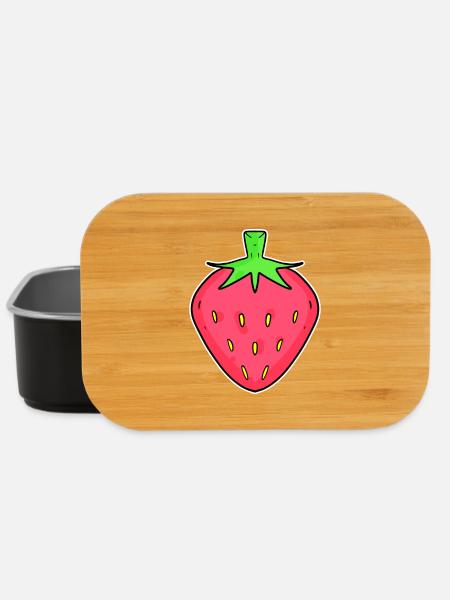Fraises et fraises - Boîte à goûter - noir