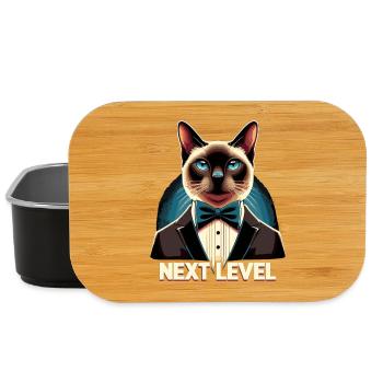 Siamese Cat Siamese Cat Next Level Suit Gift - Lunch Box - black - Front