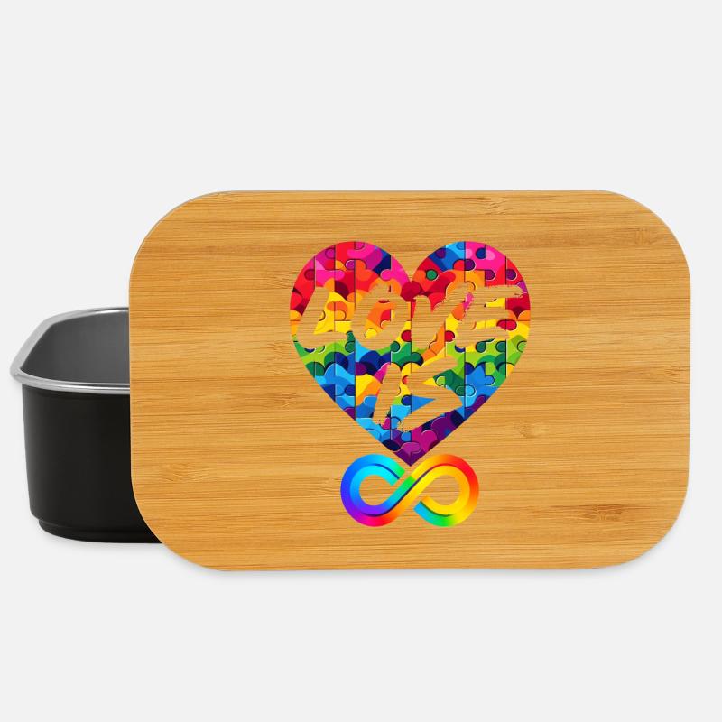 LIEBE IST UNENDLICH, LIEBESPUZZLE, LGBTQIA+ - Lunch Box - Schwarz