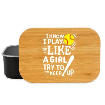 Softball Softball-Spieler - Lunch Box - Schwarz - Vorne