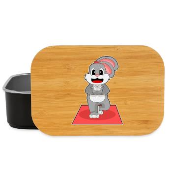 Lapin Yoga Fitness Gymnastique - Boîte à goûter - noir - Devant
