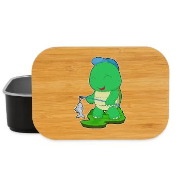 Schildkröte Angler Fisch Angeln - Lunch Box - Schwarz - Vorne
