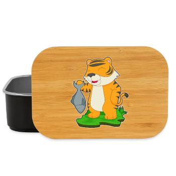 Tiger Angler Fisch Angeln - Lunch Box - Schwarz - Vorne