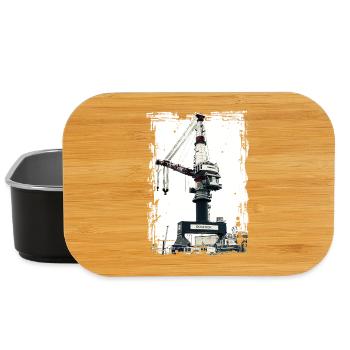 Rostock Port Liebherrr Crane - Lunch Box - black - Front