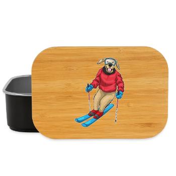 Labrador Skifahrer Ski - Lunch Box - Schwarz - Vorne