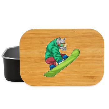 Rhino Snowboarder Snowboard - Boîte à goûter - noir - Devant