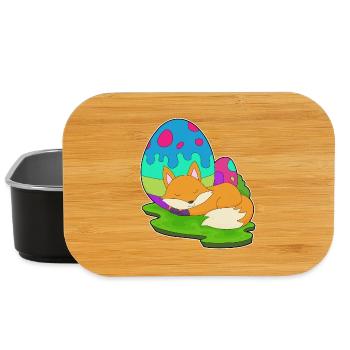 Fox Easter Easter Eggs - Lunch Box - black - Front