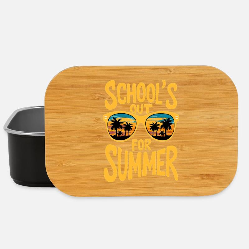 Sommer Sonnenuntergang Sonnenbrille Design - Lunch Box - Schwarz