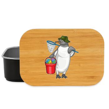 Pêche de Pâques au manchot - Boîte à goûter - noir - Devant