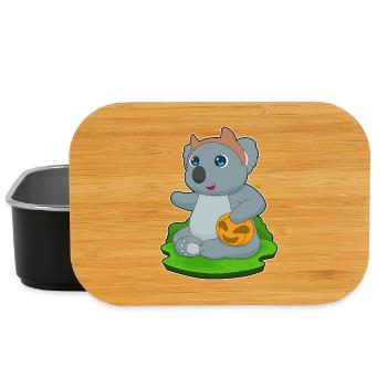Koala Citrouille d’Halloween - Boîte à goûter - noir - Devant