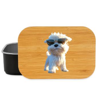 Maltese Little Maltese Dog Love Sweet Maltese - Lunch Box - black - Front