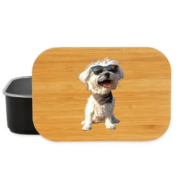 Maltese Little Maltese Dog Love Sweet Maltese - Lunch Box - black - Front