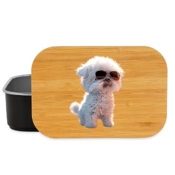 Maltese Little Maltese Dog Love Sweet Maltese - Lunch Box - black - Front