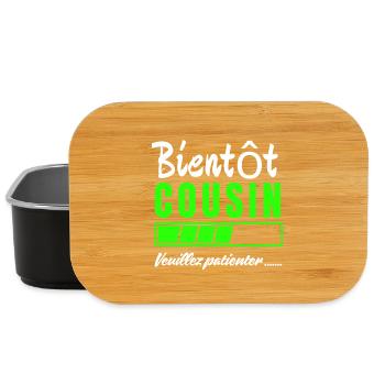Bald Cousine Bitte warten - Lunch Box - Schwarz - Vorne