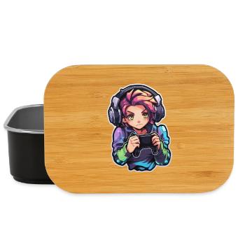 Gamer Anime Look - Boîte à goûter - noir - Devant