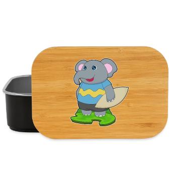 Été de planche de surf sur l’éléphant - Boîte à goûter - noir - Devant