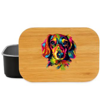 Dackel Dachshund Zwergdackel Dackelclub Teckel - Lunch Box - Schwarz - Vorne