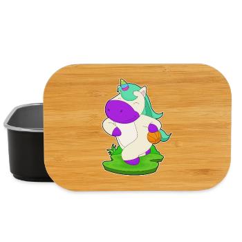 Unicorn Basketball Player Basketball - Lunch Box - black - Front