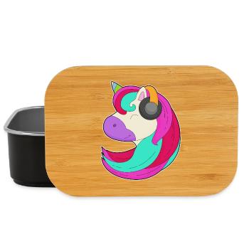 Musique casque Unicorn - Boîte à goûter - noir - Devant