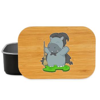 Hippopotame Sorcière d’Halloween - Boîte à goûter - noir - Devant