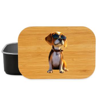 Beagle Welpe Beagles Süßer Hund English Beagle - Lunch Box - Schwarz - Vorne