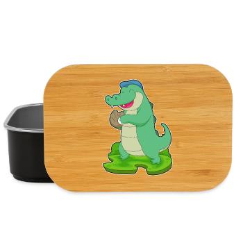 Gant de baseball en crocodile - Boîte à goûter - noir - Devant