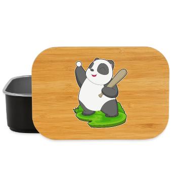 Panda Baseball Baseballschläger - Lunch Box - Schwarz - Vorne