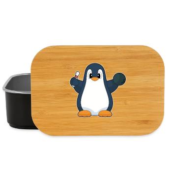 Pinguin Bowling Bowlingkugel Pin - Lunch Box - Schwarz - Vorne