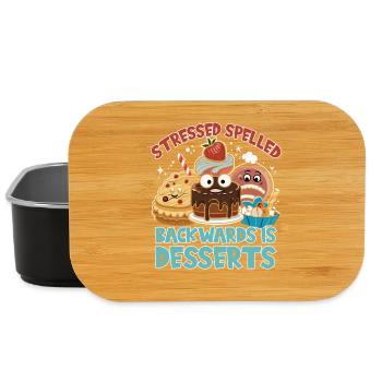 Stressed Spelled Backwards Desserts - Lunch Box - black - Front