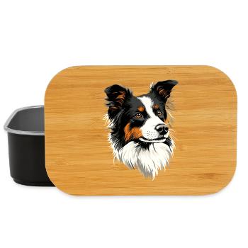 Border Collie Hunde Liebhaber Welpe Süße Collies - Lunch Box - Schwarz - Vorne
