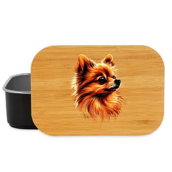 Pomeranian Pomeranian Pom Sweet German Spitz - Lunch Box - black - Front
