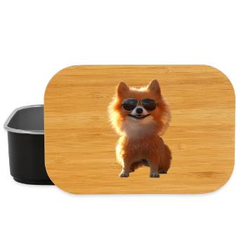 Pomeranian Pomeranian Pom Sweet German Spitz - Lunch Box - black - Front