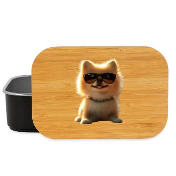 Pomeranian Pomeranian Pom Sweet German Spitz - Lunch Box - black - Front