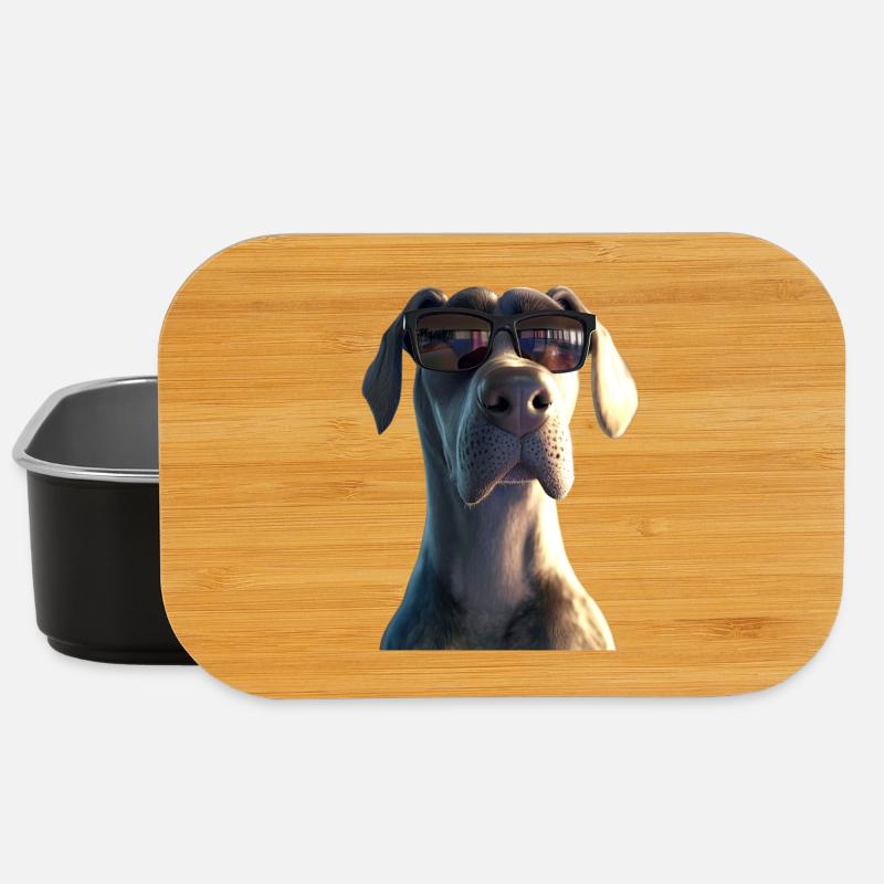 Deutsche Dogge Hatzrüde Saupacker Große Doggen - Lunch Box - Schwarz