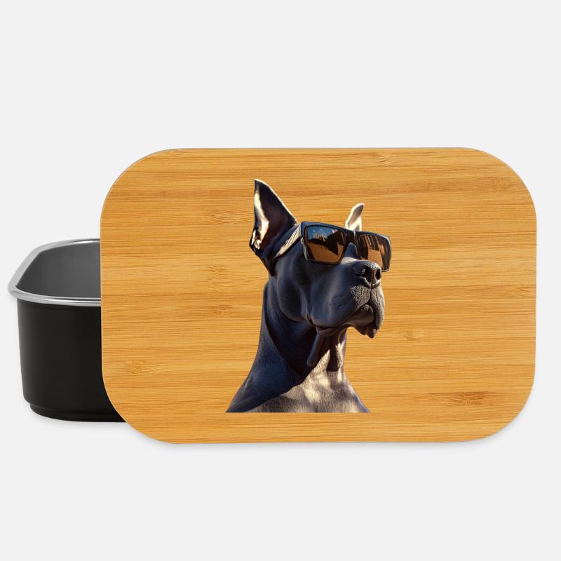Deutsche Dogge Hatzrüde Saupacker Große Doggen - Lunch Box - Schwarz