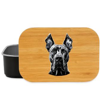 Deutsche Dogge Hatzrüde Saupacker Große Doggen - Lunch Box - Schwarz - Vorne