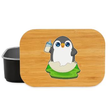 Pinguin Babyflasche Milch - Lunch Box - Schwarz - Vorne