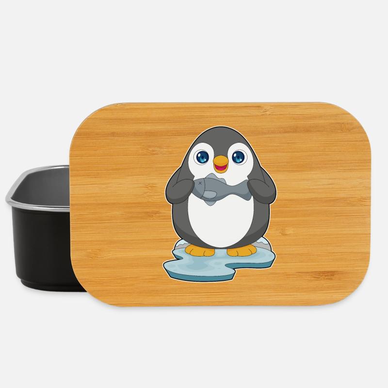 Pinguin Fisch - Lunch Box - Schwarz