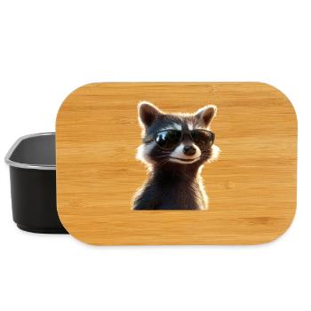 raton laveur raton laveur J’adore petit raton laveur mignon - Boîte à goûter - noir - Devant