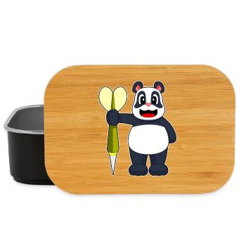 Panda Dart Dartpfeil - Lunch Box - black - Front