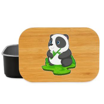 Panda Bambou - Boîte à goûter - noir - Devant