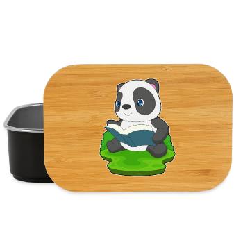 Panda Nerd Buch  - Lunch Box - Schwarz - Vorne