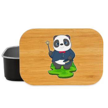 Panda Zauberer Zauberstab - Lunch Box - Schwarz - Vorne