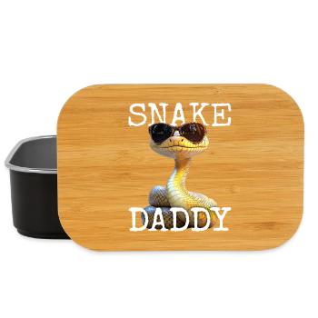 Snake Daddy Papa Schlange Vatertag Schlangen Dad - Lunch Box - Schwarz - Vorne