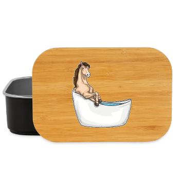 Baignoire pour chevaux - Boîte à goûter - noir - Devant